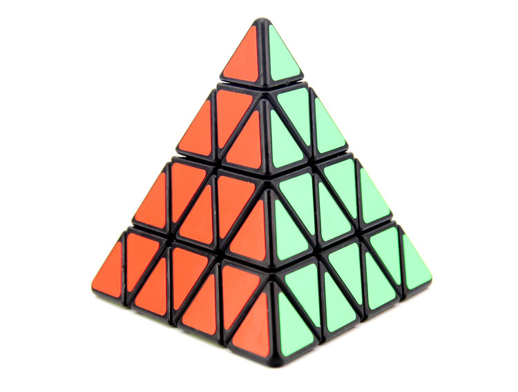 圣手四阶金字塔魔方黑色 比赛专用速拧学生成人益智魔方批发