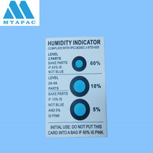 厂家直销三段式湿度卡防渗透普通湿敏卡3点5%10%60%湿度检测卡