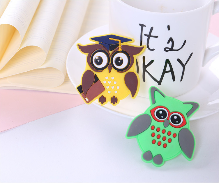 Cartoon Anime Soft Rubber Magnet Owl-Shaped Fridge Magnet Decorative Refrigerator Anime Sticker Factory Direct Sales