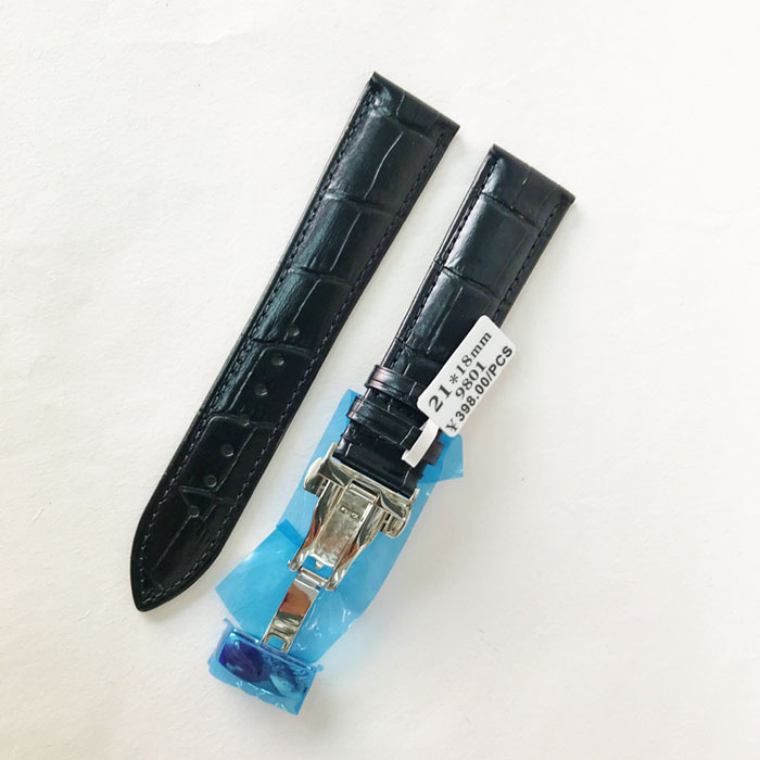 雷特rate皮表带 蝴蝶扣 双按扣牛皮表带 手表皮带 休闲表带