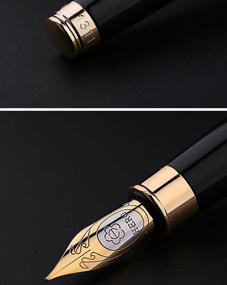 正品英雄钢笔三笔头墨水礼盒学生练字商务套装书法弯头美工笔批发