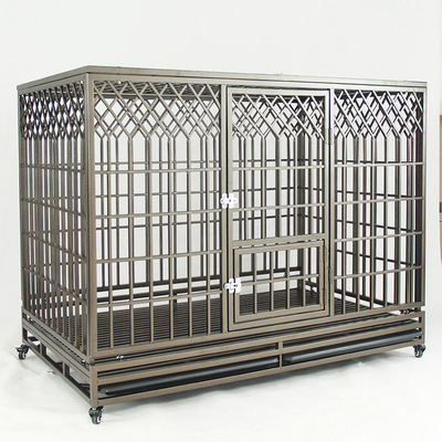 中大型狗笼金毛哈士奇萨摩耶不生锈镀锌钢管宠物笼可折叠定做