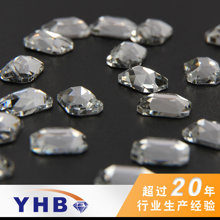 Hot Special-Shaped Not Burr New Long Octagonal Flat Special-Shaped Glass Drill 5.5 * 8mm Clothing Special-Shaped Bottom Diamond