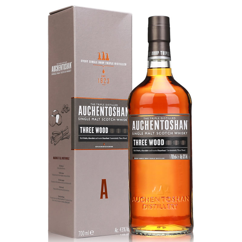 进口洋酒 欧肯特轩三桶单一麦芽威士忌  苏格兰纯麦威士忌