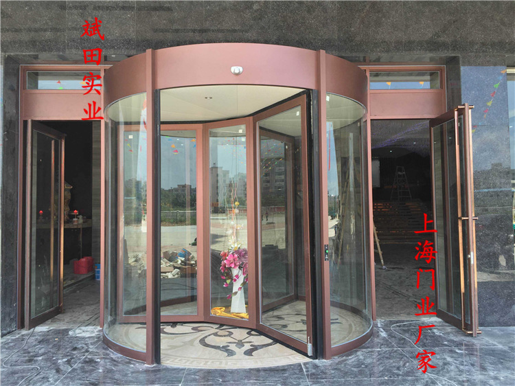 郑州厂家 豪华两翼旋转门 德国 日本三翼四翼手动旋转门平移门