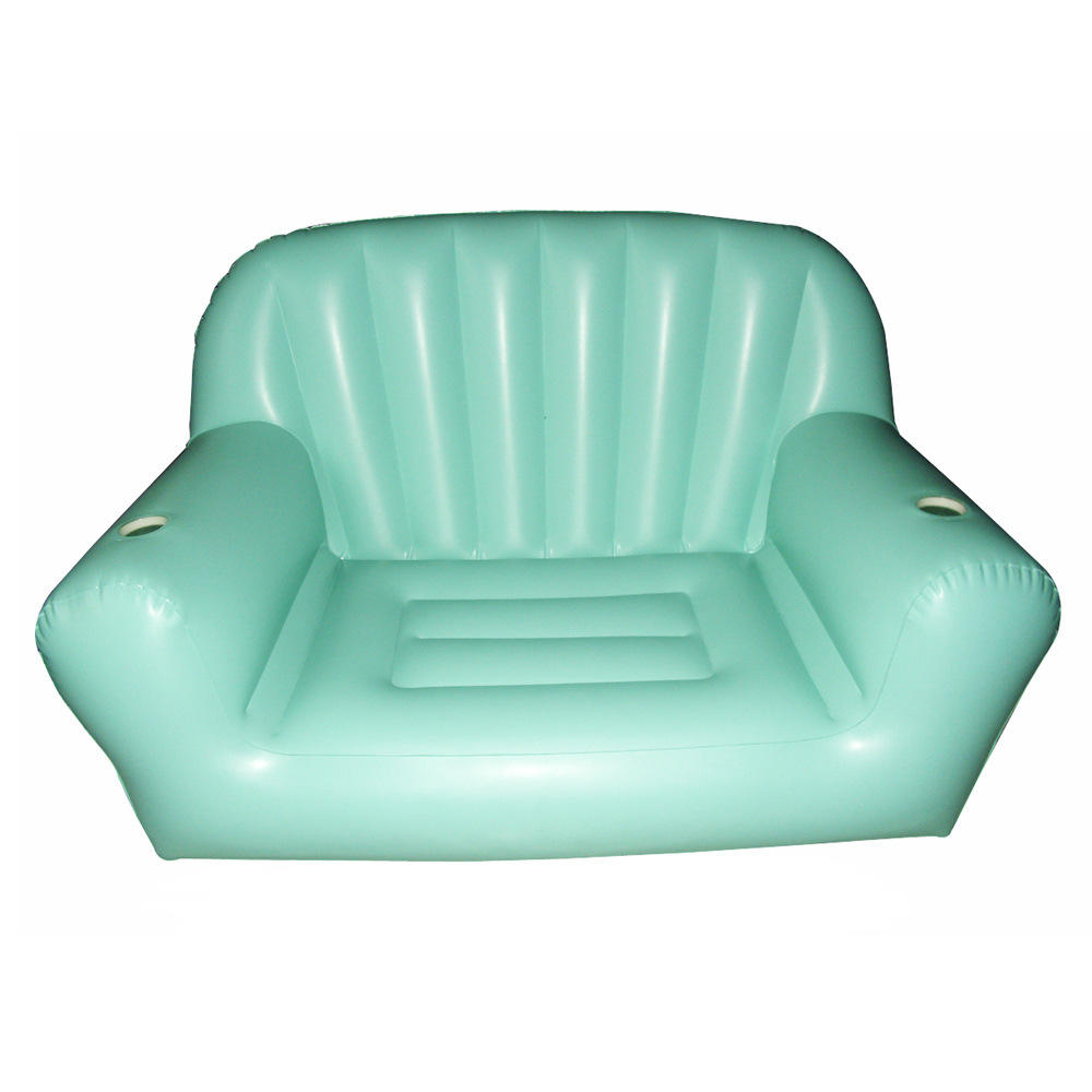 加厚材料带杯座pvc充气双人沙发收纳方便懒人充气沙发 工厂直销