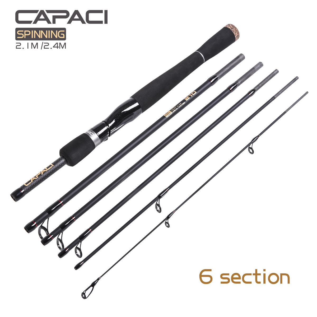 28040 Capaci [Multi-Section Ultra-Short Lure Rod] 2.1/2.4 M Straight Pikestaff Weever Sea Fishing Rod 67