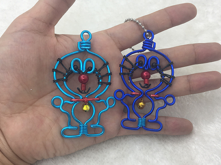 【简易机器猫挂件】创意手工礼品铝丝挂件特色旅游纪念品工艺品