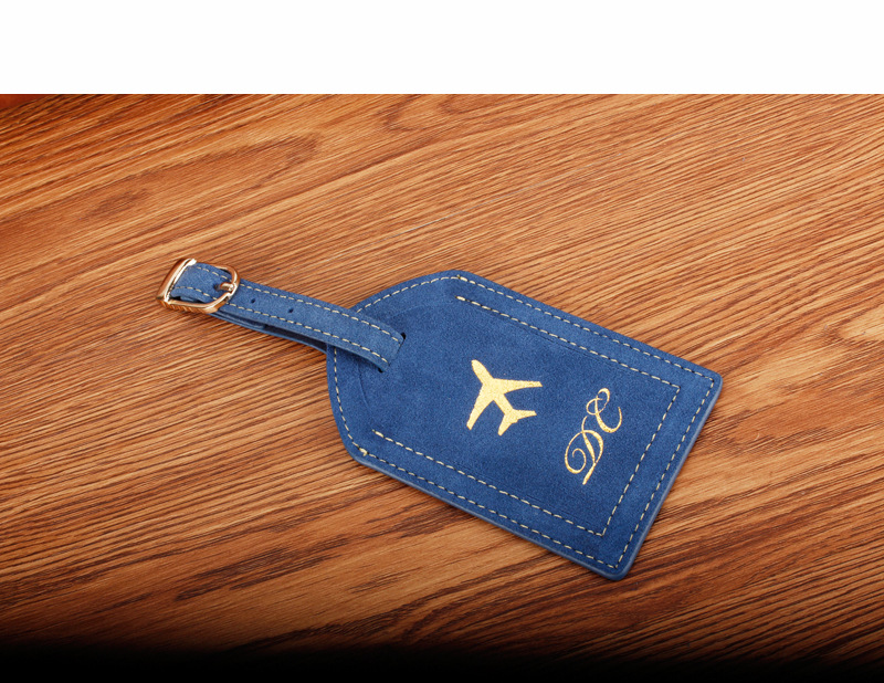 真皮行李牌订制logo飞机行李牌吊牌卡套卡夹牛皮 密码箱行李牌