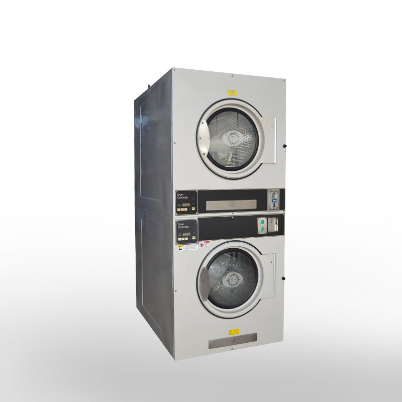 自助洗衣店投币式双层烘干机 不锈钢工业用全自动双层烘干机
