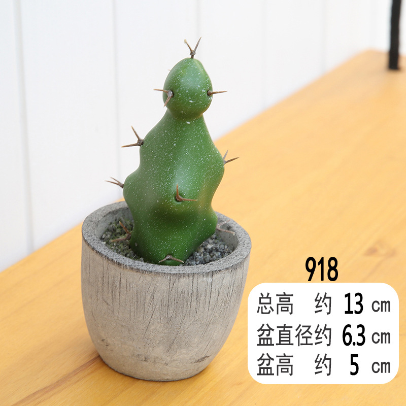 Mini High Simulation Cactus Cactus Fake Succulent Plant Bonsai Retro Green Plant Small Bonsai Decorations Ornaments