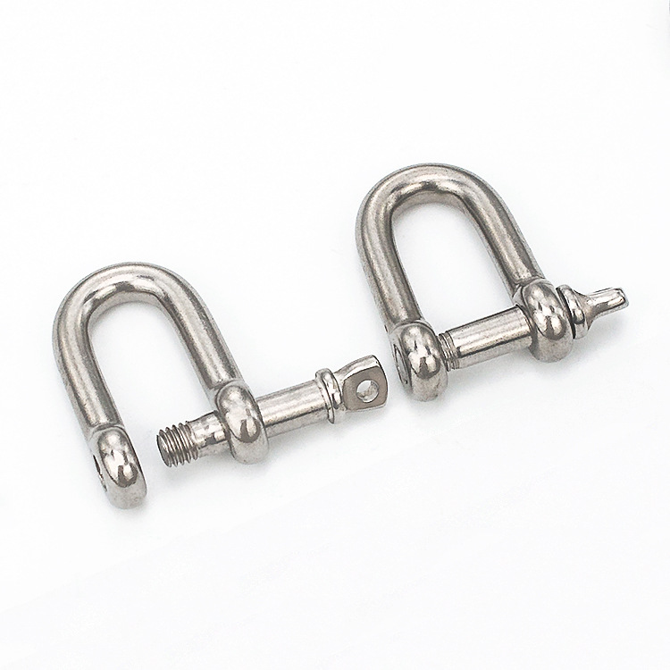 国标304不锈钢d型弓形卸扣u型环起重吊环吊装工具卸扣连接口吊耳