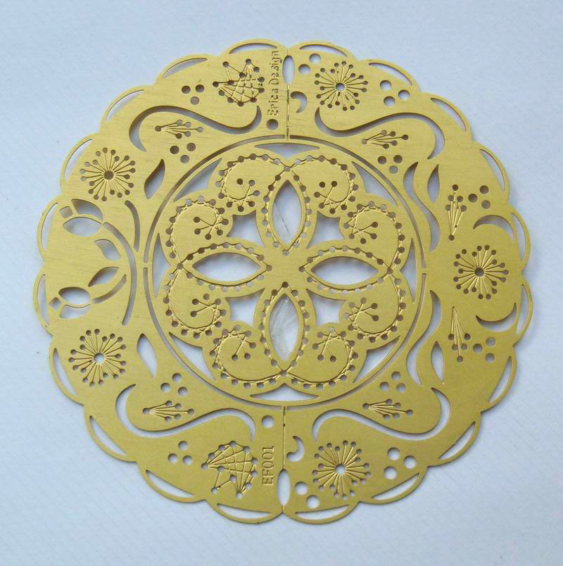 金属镂空片定制 黄铜书签 腐蚀镂空书签定制 黄铜镂空挂件定做