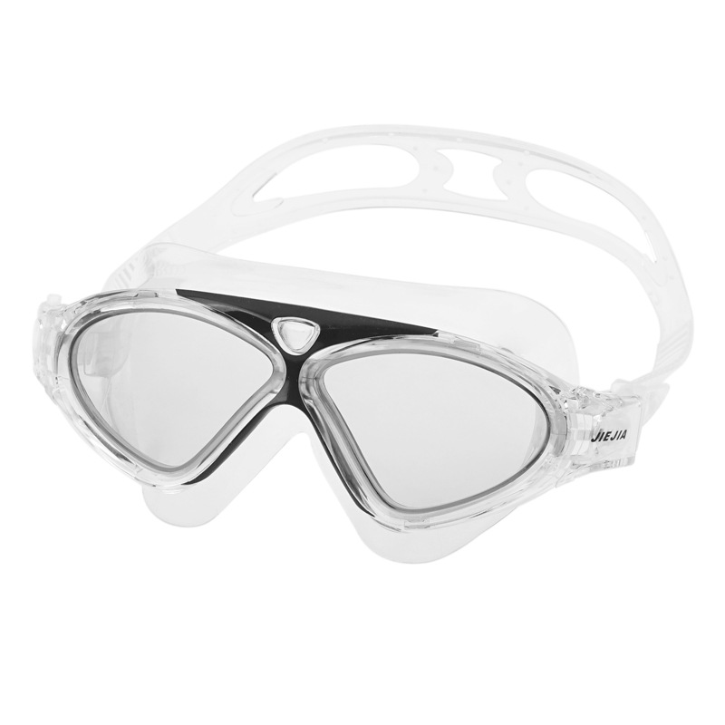 Mixed Batch Jie Jia Swimming Goggles Waterproof Anti-Fog Large Frame Swimming Goggles Men and Women Adult Glasses J8170 Three Colors Optional