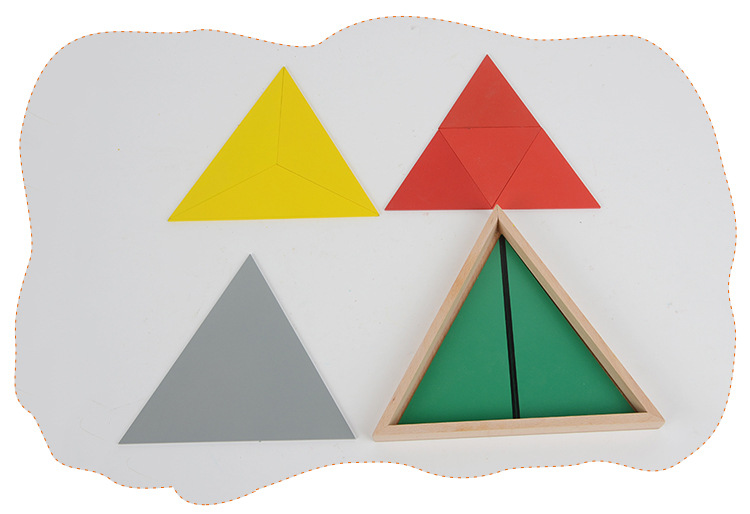 蒙氏教具专业版构成三角形蒙特梭利 婴幼儿童早教玩具现货供应
