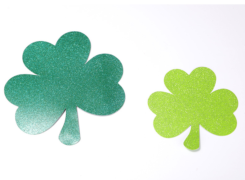 三叶草形状卡纸装饰品节日派对装饰品生日会装饰道具厂家定制