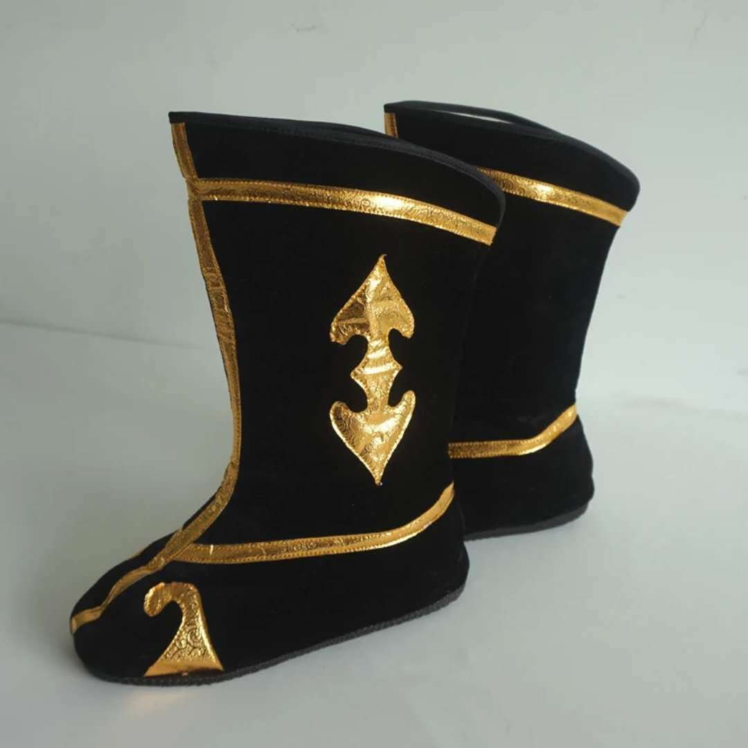 打鼓官靴子戏剧变脸舞蹈演出古装将军武生男女财神鞋孙悟空长筒靴