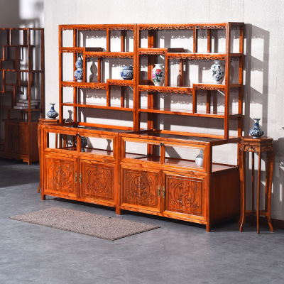 珠宝展示柜实木中式古陈列柜首饰玻璃货柜玉器文玩佛珠柜台复古
