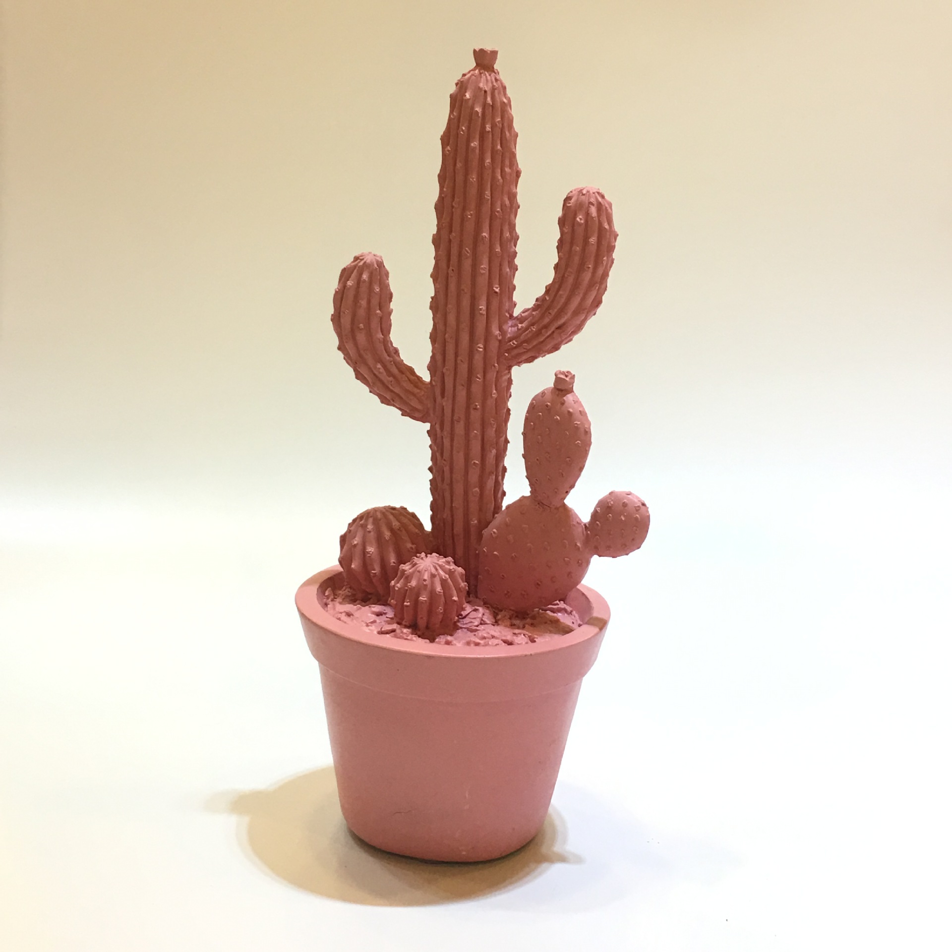 厂家直销仿真粉色仙人掌北欧家居装饰创意摆件树脂工艺礼品可定制