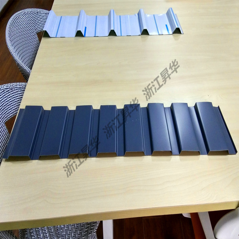 博思格 宝钢v125型彩钢板  0.3-0.6厚海蓝色白灰色彩钢瓦楞板