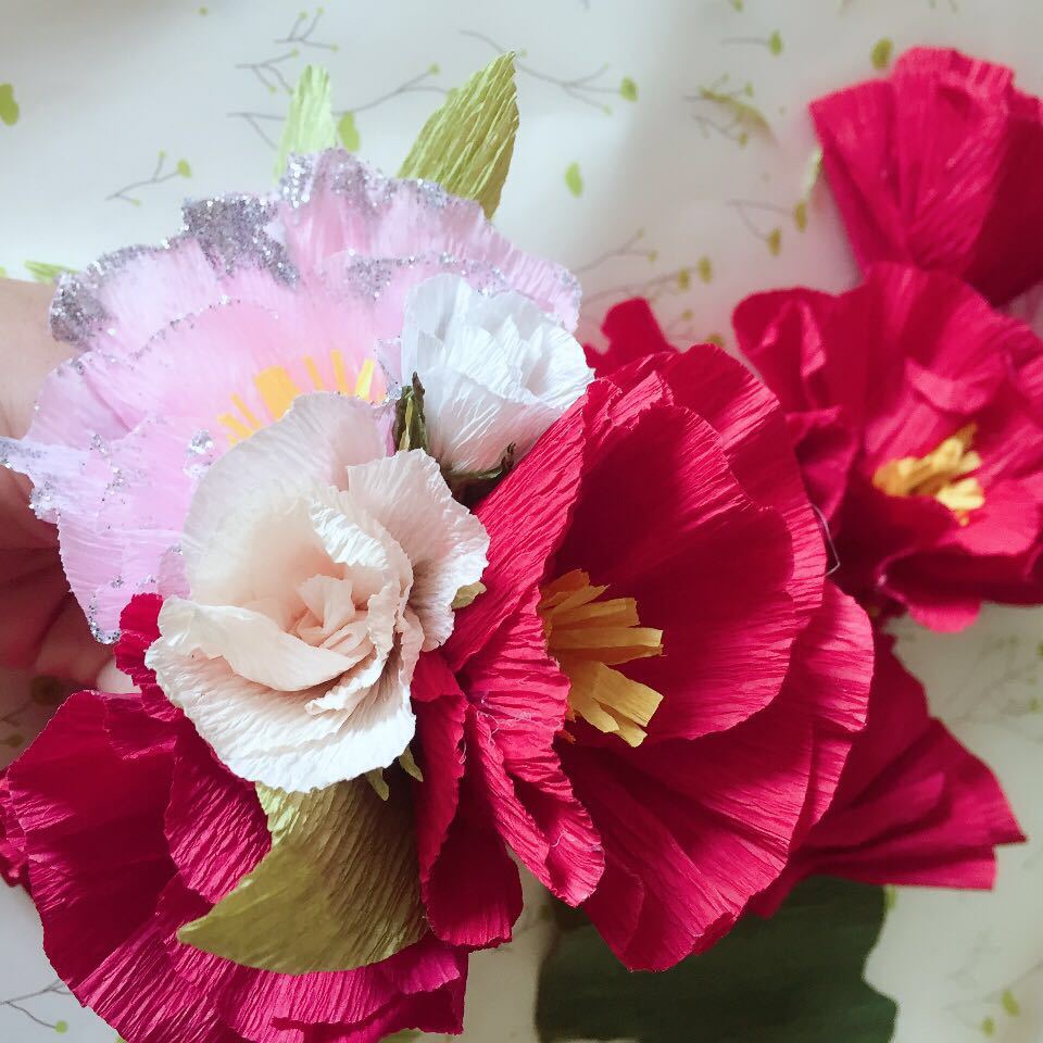 批发彩色厚皱纹纸皱卷纸 伸缩纸拉伸纸diy纸玫瑰花制作材料