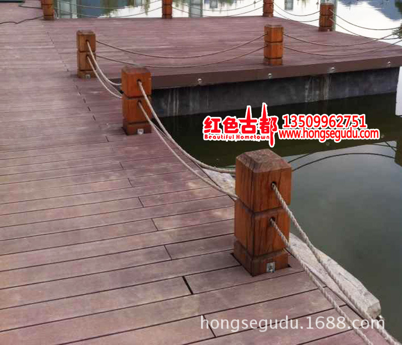 实木栏杆 河道 别墅 阳台 亲水平台栈道护栏 防腐木扶手栏杆