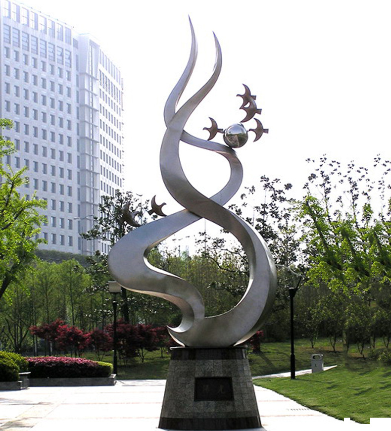 不锈钢景观广场和谐雕塑