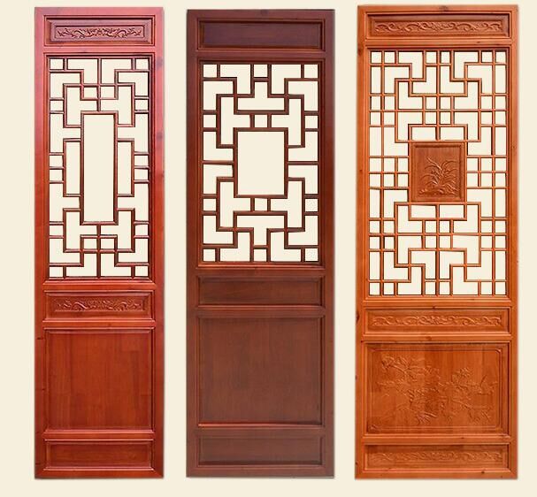 浙江东阳厂家批发仿古实木门 屏风隔断门 家装成品花格木门定制