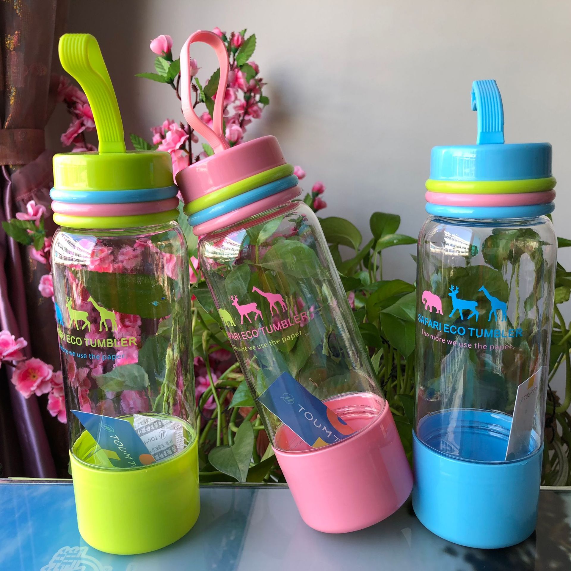 pc塑料杯太空杯防漏旅行杯提绳杯泡茶杯随手杯