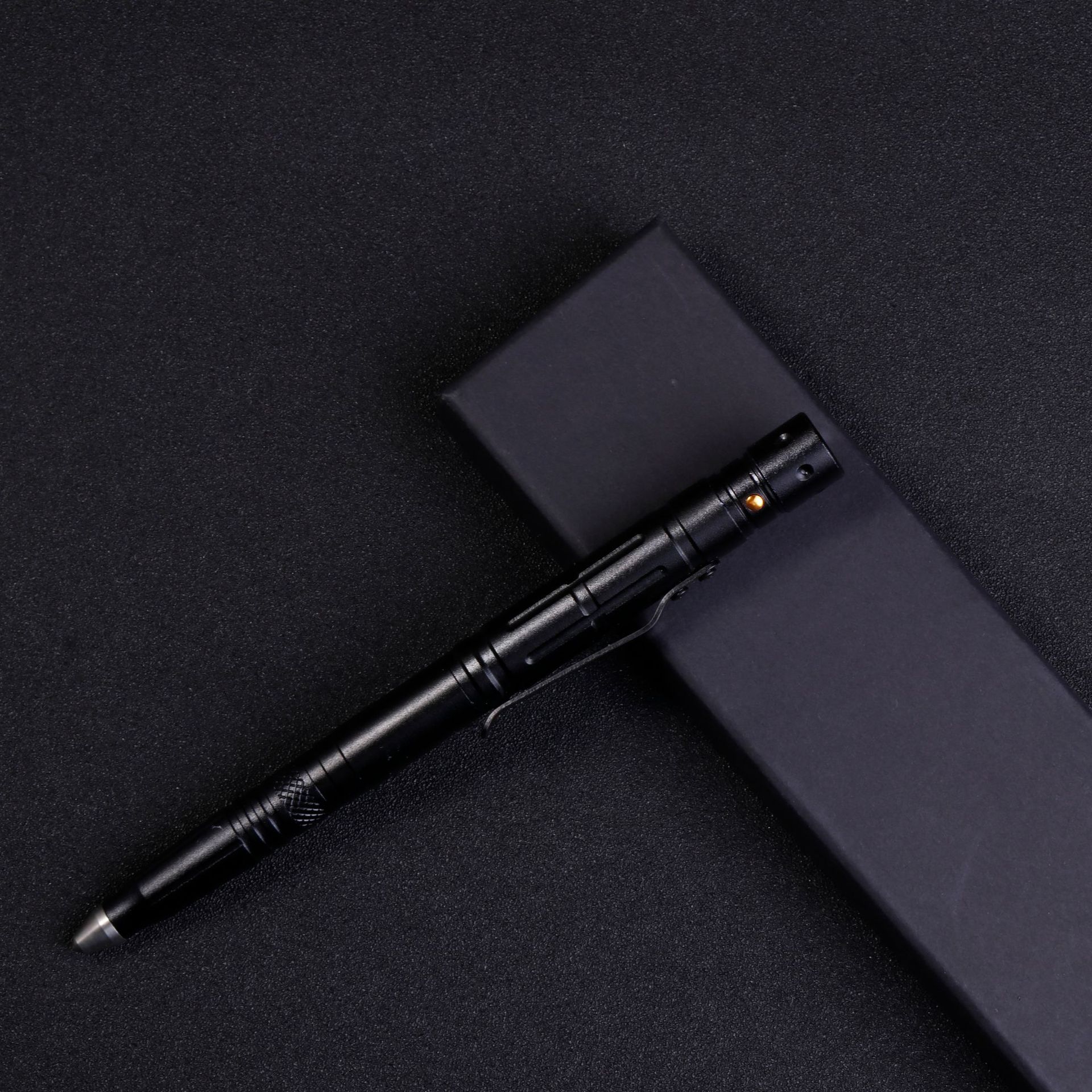 睐斯laix b007-2带灯小刀高亮度led战术笔户外多功能钨钢防卫笔