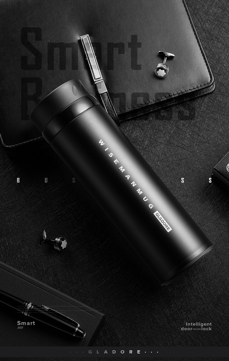 创意智能杯 不锈钢真空保温杯 广告礼品杯定制logo 一件代发跨境