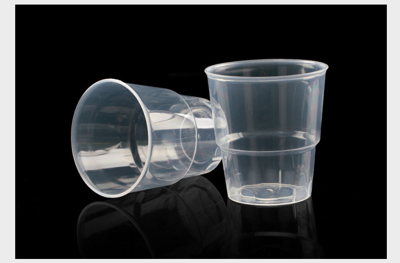 速递200ml一次性杯子加厚pp注塑饮水杯 办公室招待杯塑料喝水茶杯