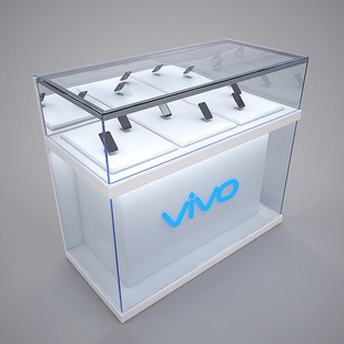 vivo手机柜台玻璃展柜货架智能机展示柜订做led货柜展台中山