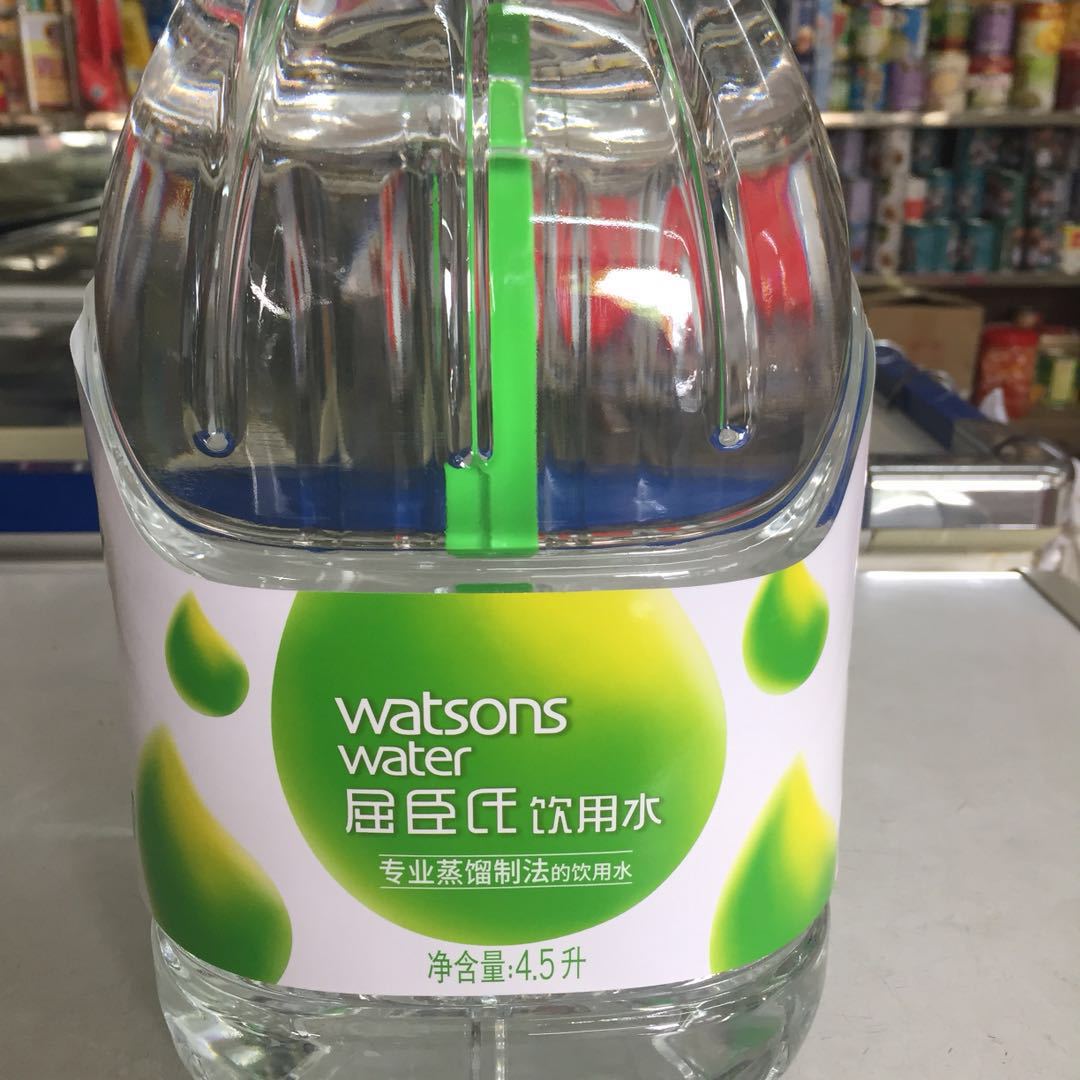 屈臣氏蒸馏水4.5l*4桶 watsons饮用水(蒸馏制法) 整箱 商用家用