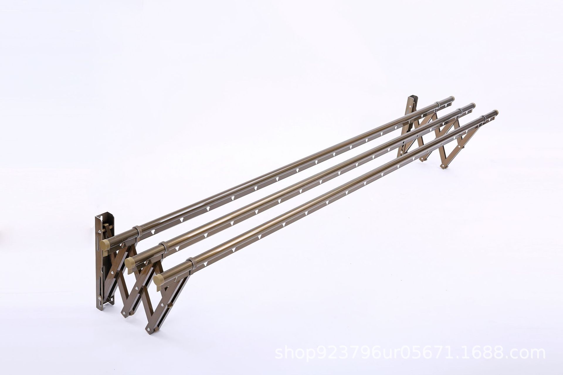 源头厂家批发户外推拉折叠晾衣架伸缩外飘阳台铝合金晒衣架晾衣杆