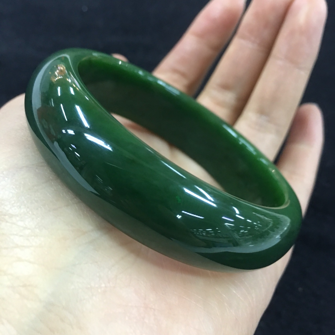 新疆 和田玉 老坑 碧玉 手镯