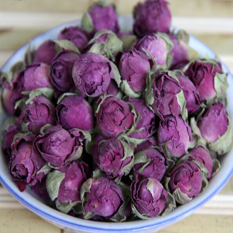 新货玫瑰花茶新疆和田玫瑰干花草茶叶沙漠紫玫瑰花蕾散货批发代发