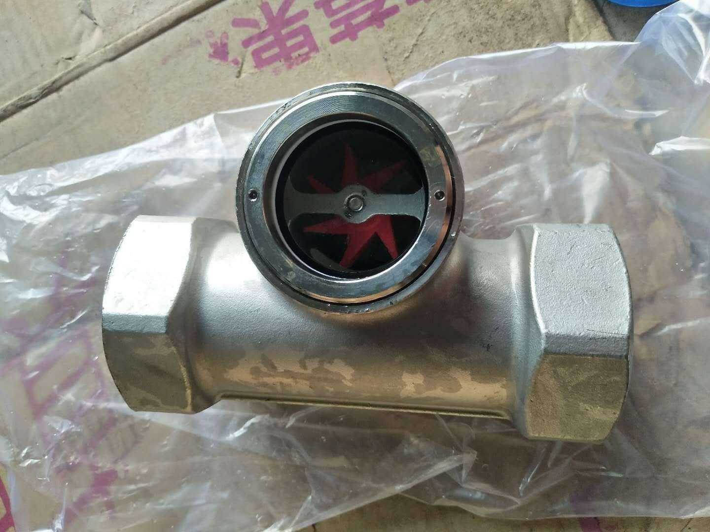 内螺纹管道视镜 偏心带叶轮水流指示器 浮球视镜 304管道视窗