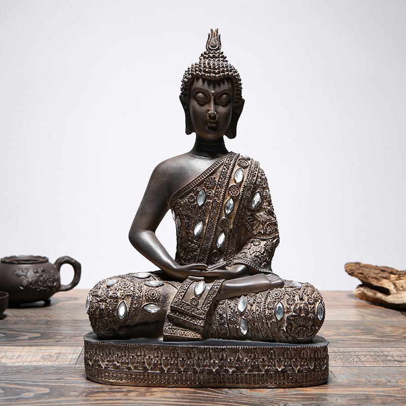 高档镶钻仿古出土色泰佛树脂工艺品雕塑家居装饰摆饰礼品厂家定做