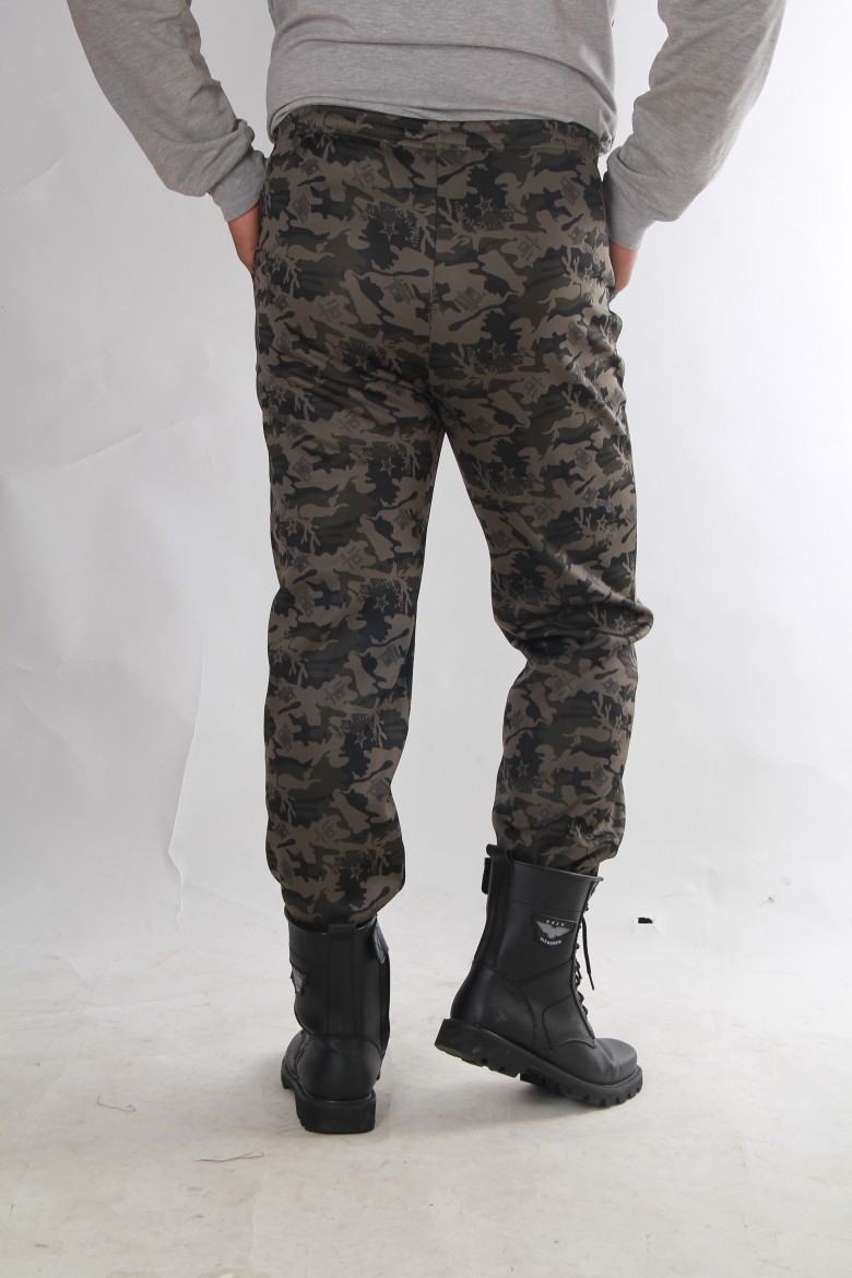 运动迷彩裤男 大码加绒加厚工装直筒冬季厚休闲裤子保暖