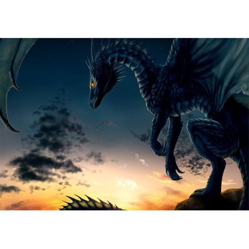 新款5d十字绣动漫魔龙diy钻石画客厅卧室装饰画工厂直销 外贸专供