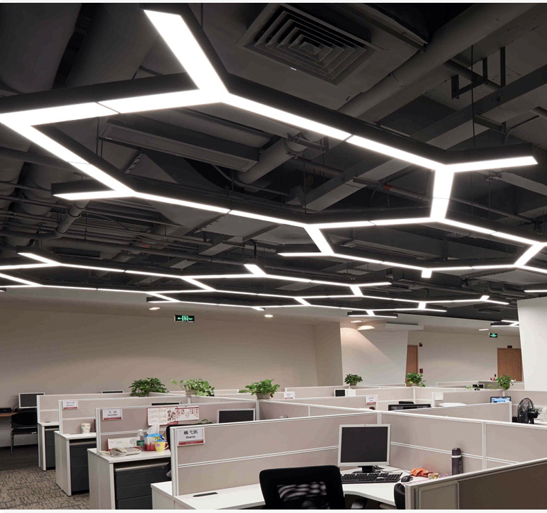 办公吊线灯led办公吊灯y型办公灯人字形办公吊灯三叉办公照明灯具