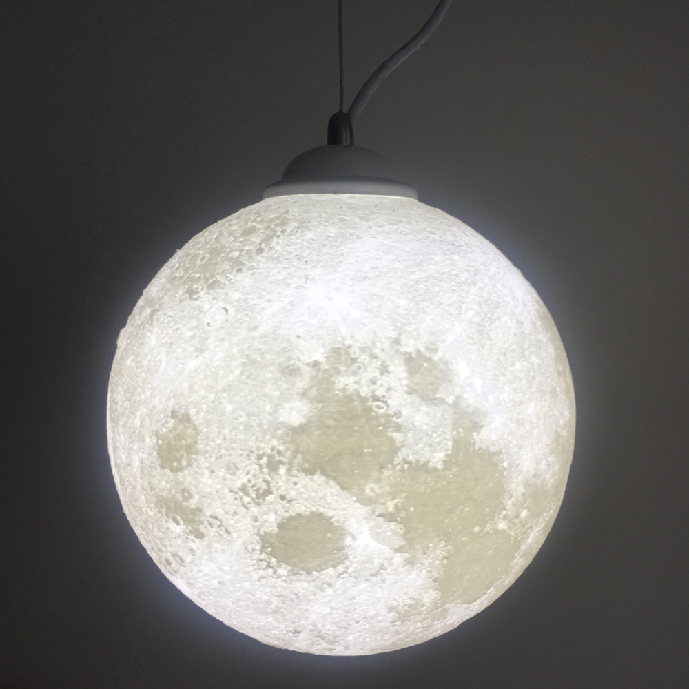 月球吊灯3d打印月亮吊灯木星灯足球灯展厅装饰卧室餐厅天花板吊灯