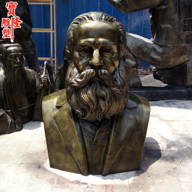 现货仿铜头像四大伟人恩格斯雕像名人半身像雕塑马克思列宁斯大林