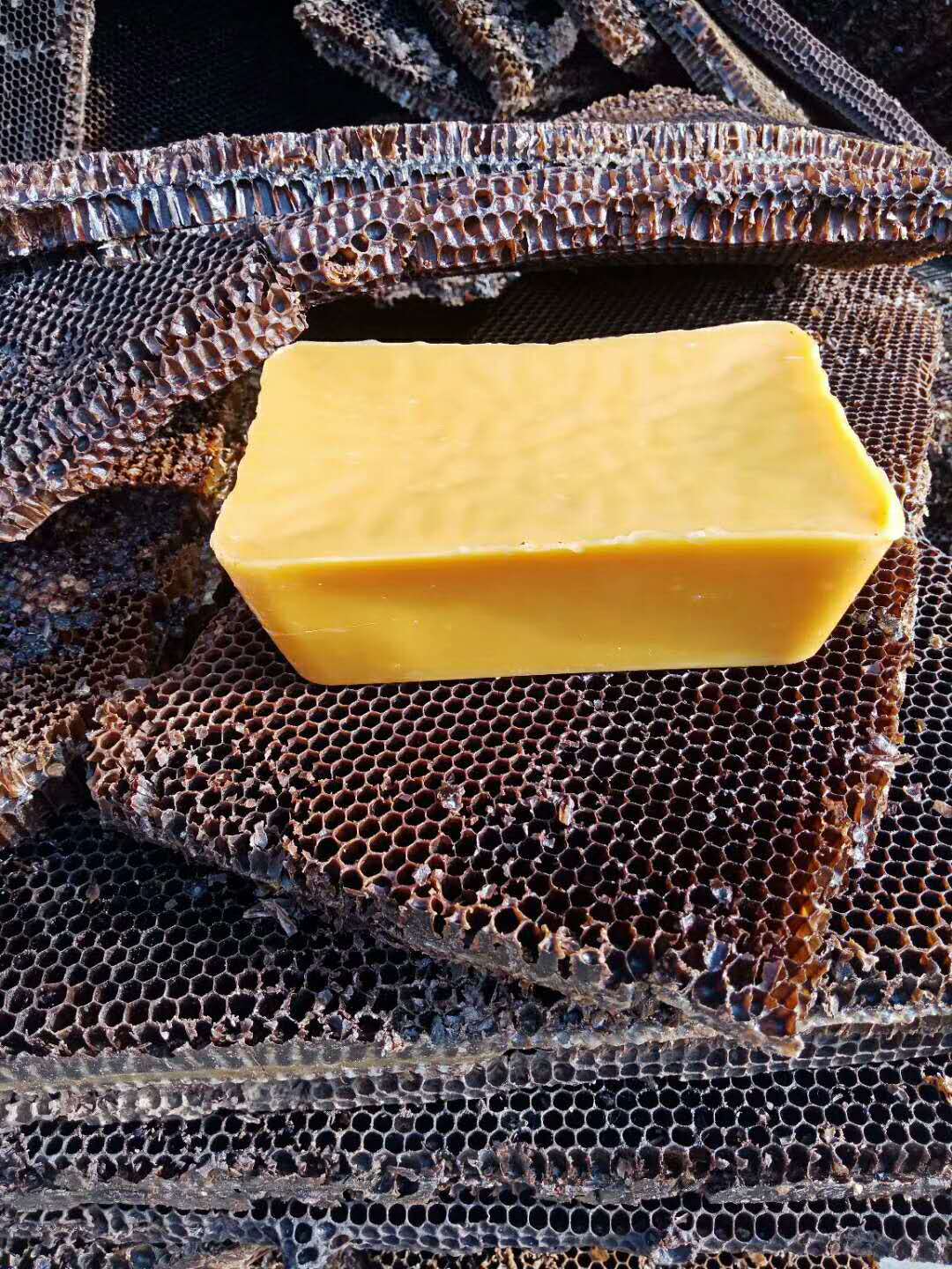 蜜蜂蜂蜡唇膏面霜手工皂 诱蜂蜡蜜蜂蜂具蜂腊块状黄蜂腊500g