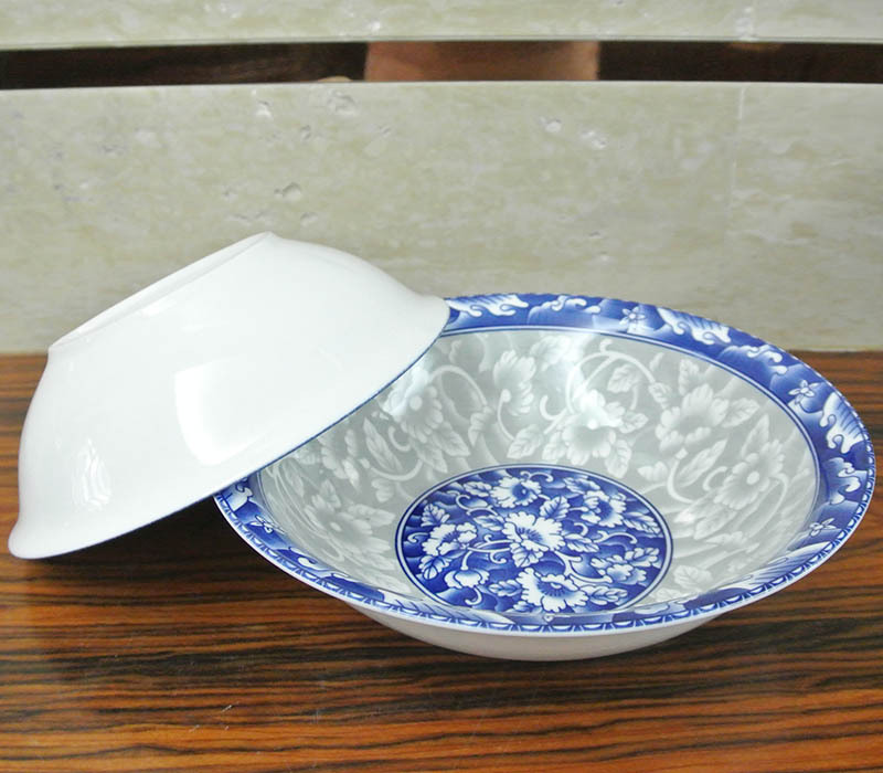 陶瓷碗 7寸8寸 斗碗青花瓷青枝面碗汤碗酒店餐具日用饭碗浅碗批发