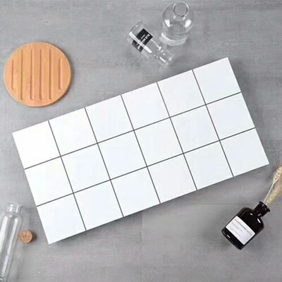 客厅地砖厨房卫生间墙砖地板砖欧美风防滑地板砖北欧格子防滑瓷砖