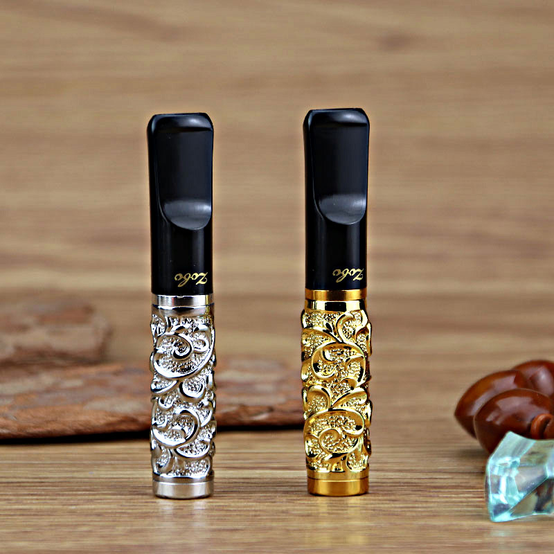 zobo正牌烟嘴 三重过滤可清洗富贵雕花循环型烟嘴过滤器健康烟具