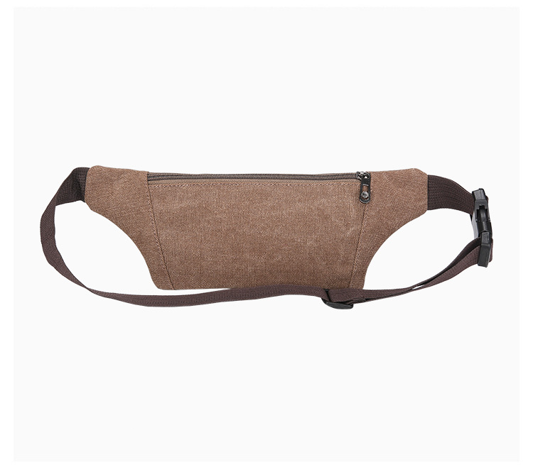 2019新款休闲腰包 贴身隐形腰包男女同款骑行耳机孔耐磨帆布包