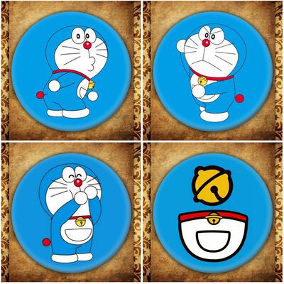 动漫卡通周边叮当哆啦a梦机器猫圆形徽章礼品收藏漫展1-17